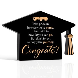 Funny Graduation Gifts Class of 2025 Graduation Gifts Best Grad Gifts for Her Him High School College Grad Decorations Cap Shaped Acrylic with Tassels 2.7 x 3 inches