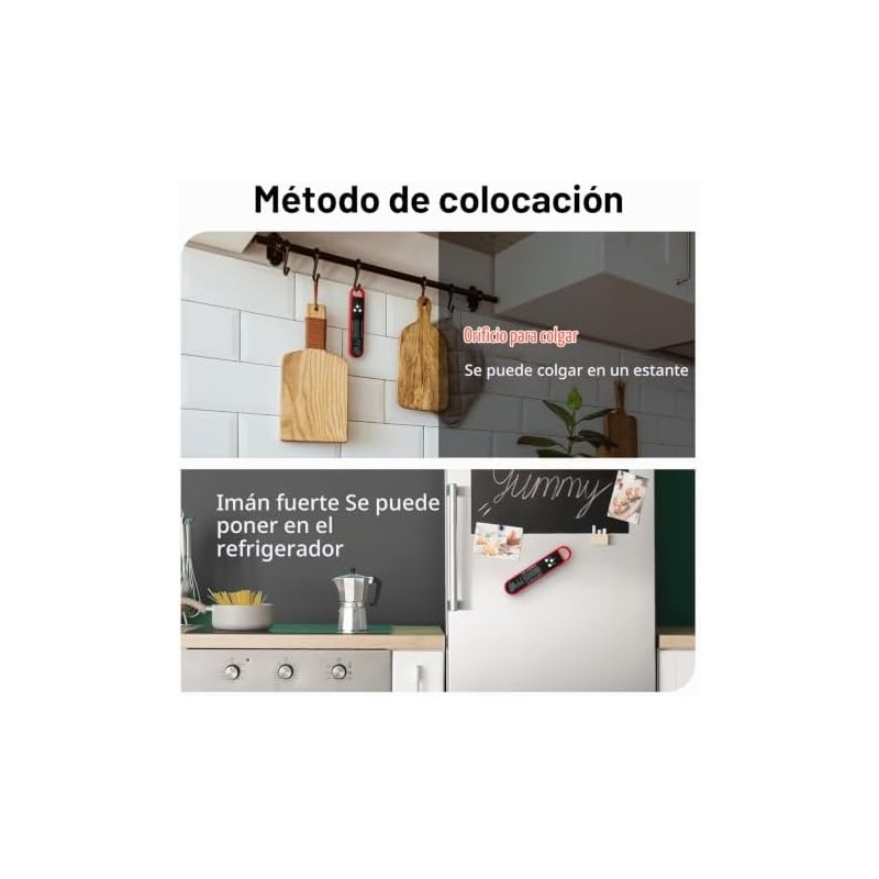 Sendowtek Termómetro Digital Cocina, Termómetro Digital para Carne de Lectura