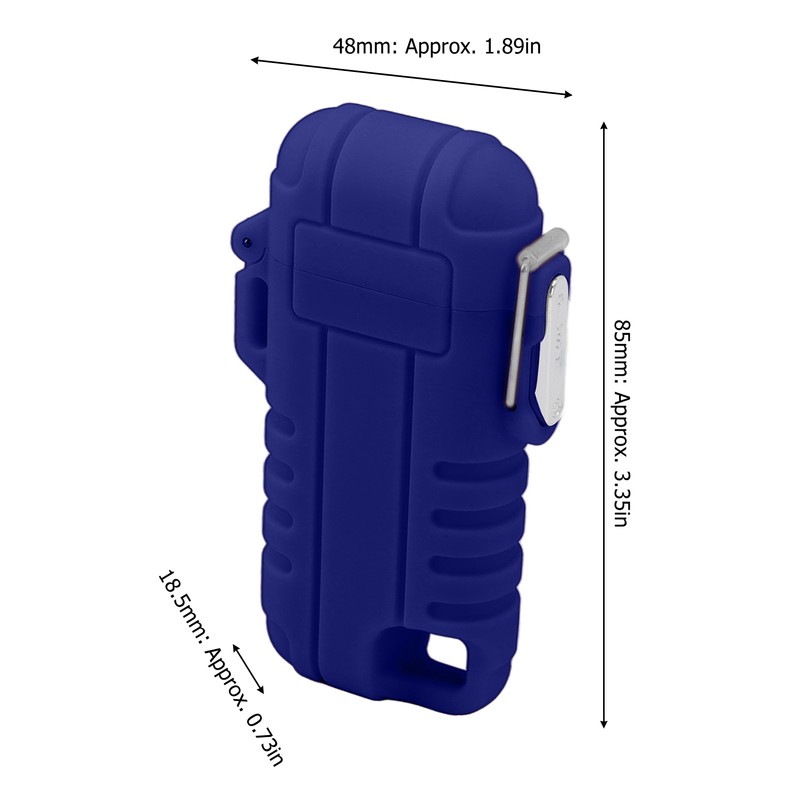 USB Rechargeable Lighter Windproof Dual Arc Lighter Waterproof Flameless Electric