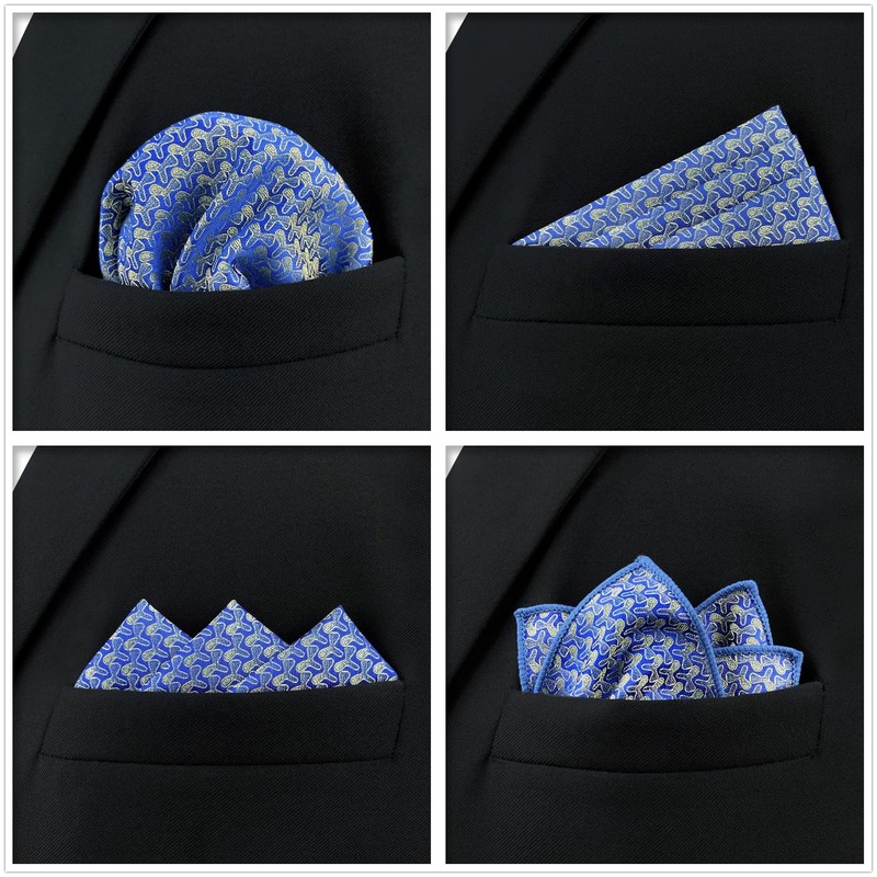 Shlax & Wing 5 Pcs Men's Pocket Square Set Business