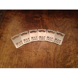 805 Metal Craft Man Card (6 Pack), Wallet Sized Bottle Opener