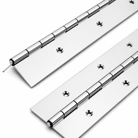 Heavy Duty Piano Hinge 36 Inch x 3 Inch Width Stainless Steel Piano Hinge 2 Pack 0.060'' Thick Continuous Hinge for Heavy Duty Cabinet Furniture Metal Plate Door Toolbox Wooden Box Industrial Project