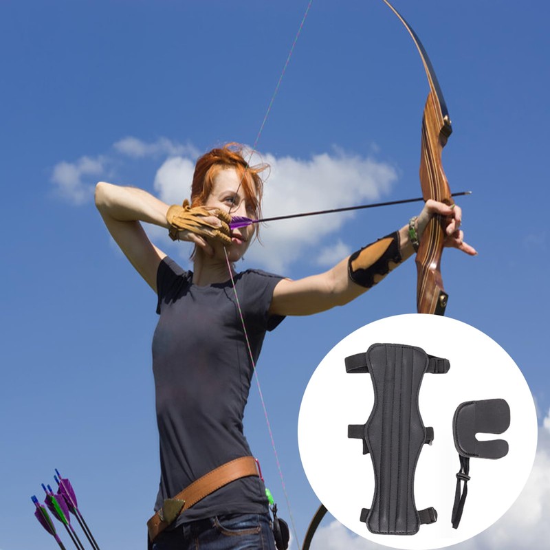 Forlush Archery Forearm Protection, Shooting Gloves Finger Protection, Archery Arm
