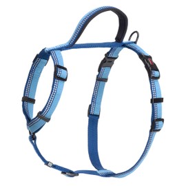 HALTI Walking Harness, Size Medium, Blue, Best Lightweight Dog Harness with Handle, Reflective & Adjustable, Ideal for Puppy Walks, For Small, Medium & Large Dogs