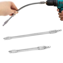 Flexible Bit Holder, Bit Extension, Flexible Shaft, Flexible Extension for Drill, Flexible Shaft Bit 1/4 Hex Shank, 200 mm and 300 mm, for Power Tools in Tight Spaces, Pack of 2