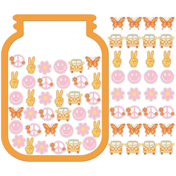 73 Pcs Groovy Magnetic Reward Jar for Kids Classroom Behavior