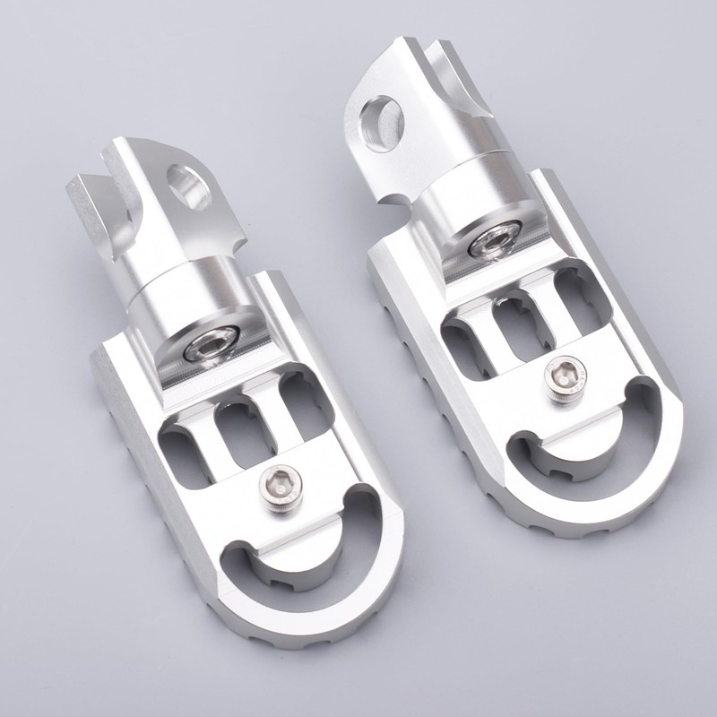 LEDISHUN アジャスタブルステップバーセット カワサキ エリミネーター/SE(24) ELIMINATOR400 に適用 (シルバー)