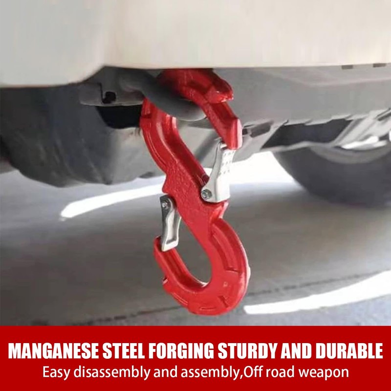 ATENGIDR Quick-Release S-Hook, 3/8" Tow Hook for Off-Road Recovery,Towing Shackle