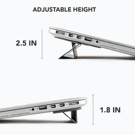 Slice of Goodness Invisible Slim Laptop Stand - with Reusable Adhesive Sticker - Laptop Stands with Adjustable Angles - Laptop Stand Adjustable Height - Navy