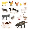 Volnau Mini Farm Toys Figures 14PCS Barn Animal Figurines for