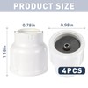 4 Pack #12 White Ceramic TIG Cups with 1/8 Mesh
