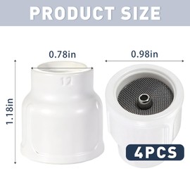 4 Pack #12 White Ceramic TIG Cups with 1/8 Mesh Diffusers