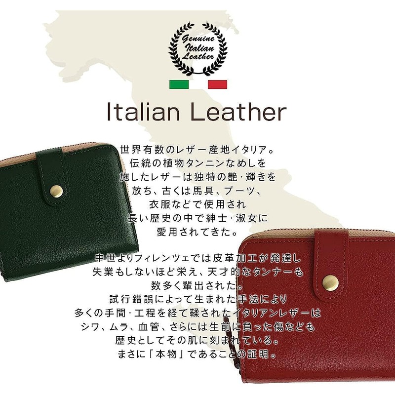 RafiCaro Women's Bi-fold Wallet, Genuine Leather, Cow Leather, Italian Leather,