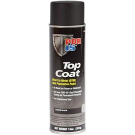 Top Coat 45918, Chassis Black, 14 oz. Spray