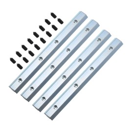 uxcell Straight Line Connector, 4Pcs 7.1inch Inside Joint Brackets with M6 Screws for 4040 Series Aluminum Extrusion Profile T Slot 8mm (Silver)