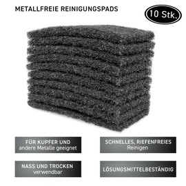 GALLUNOPTIMAL by Felder Cu-Rovlies - Metal-Free Cleaning Fleece for Oxide Removal on Soldering Points, Wet & Dry, Quick Scoring Free Cleaning - Approx. 130 x 60 x 6 mm, Pack of 10