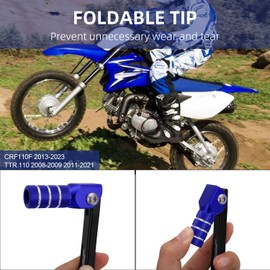 JFG RACING Motorcycle Gear Shifter Shift Lever Folding Tip CNC for TTR 110 08-09 11-21 CRF 110 CRF110F 2013-2023 Blue
