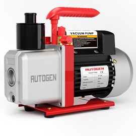 4CFM Rotary Vane HVAC Vacuum Pump 5 Pa 1/3HP AC R410a 1/4" Flare Inlet Port, 1-Stage for HVAC/AUTO AC Refrigerant Recharging, Degassing Wine, Milking Cow, Food Processing