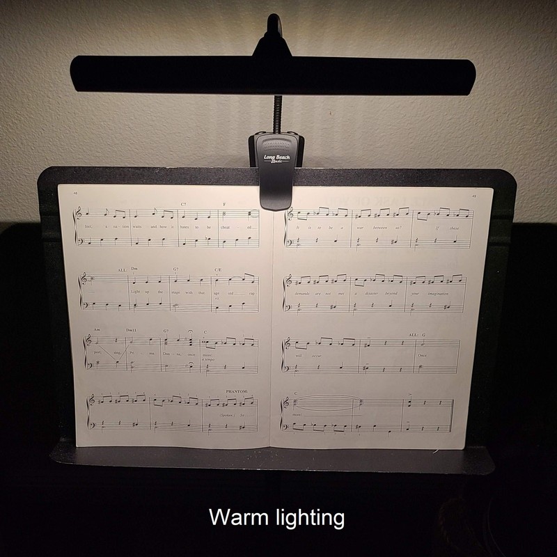 Extra Wide Clip-On Music Stand Orchestra Light- 18 LED Rechargeable