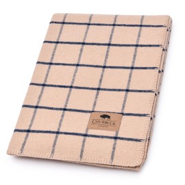 Chubbuck 100% Wool Blanket Camping (60" x 84") - Large Warm Blanket for Camping, Emergency, Outdoor Concerts and Home Use - Fire Retardant, Soft and Warm Blankets for Winter (Scotch)