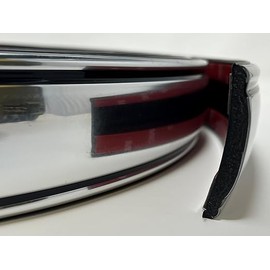 2 1/4" Black and Chrome Body Side Molding (Chrome, 50 Feet)