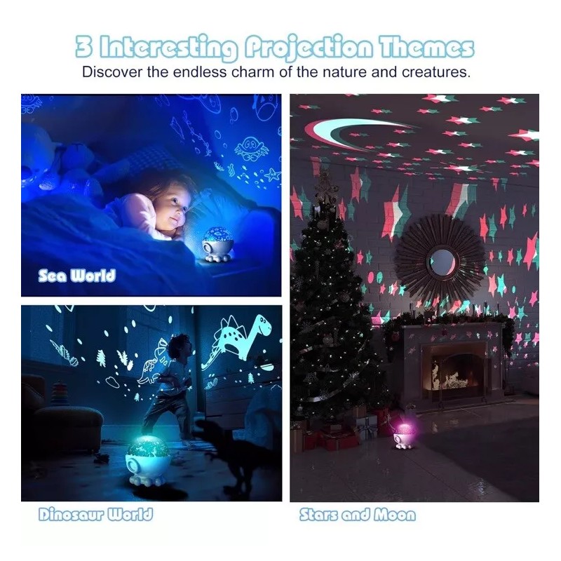Dofler Octopus Night Light Star Projector - Ocean & Star