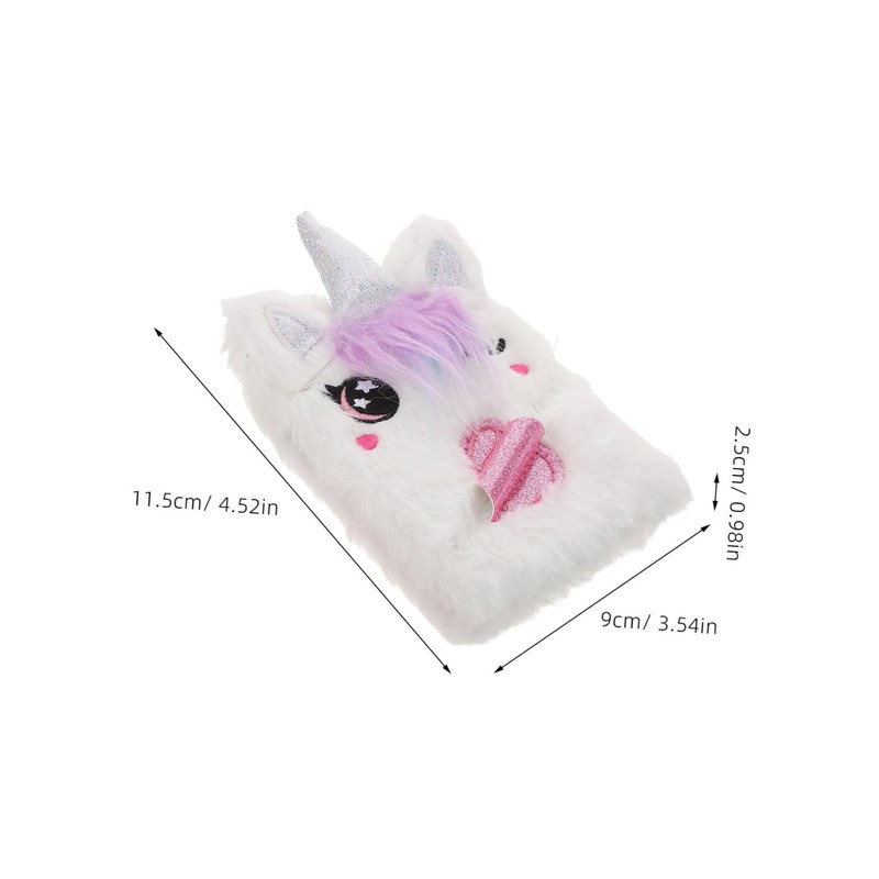 Operitacx 1Set DIY Unicorn Plush Notebook with Pen Portable Journal