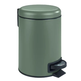 WENKO Cosmetic Pedal Bin Leman Dark Green 3L 17 x 25 x 22.5 cm