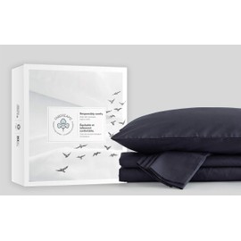 100% Organic Cotton King Dark Gray Sheet Set | Sateen Weave | 4 Piece | 400 Thread Count | GOTS Certified | Soft Silky Shiny | Luxury Finish | Fits Upto 17" Deep Pocket Mattress | Sustainable