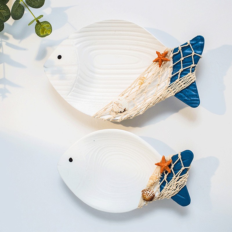 Wood Fish Hanging Ornament Wooden Fish Wall Art Decor for