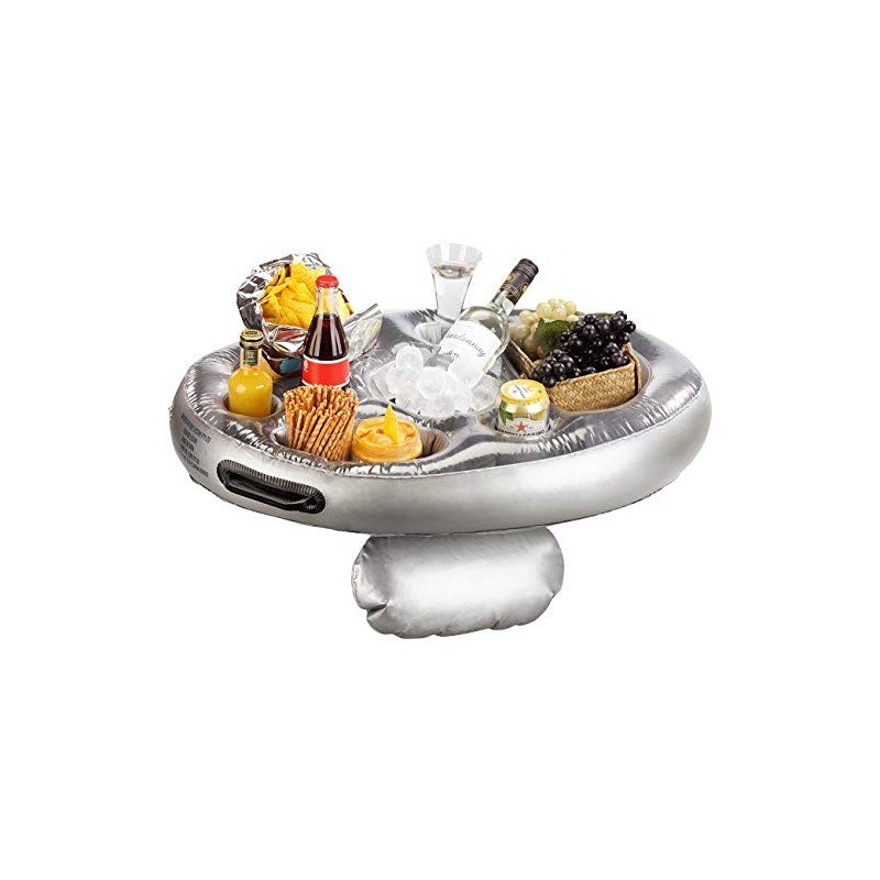 infactory Pool Bar: Floating 2-in-1 Drink and Snack Holder, Inflatable