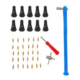 JZK 43 Pieces Tyre Valve Repair Tool Kit for Car Bicycle Motorcycle Tyre Valve Core TR412 Tyre Valve Stem Tyre Valve Core Remover Tyre Valve Puller Tyre Valve Removal Tool