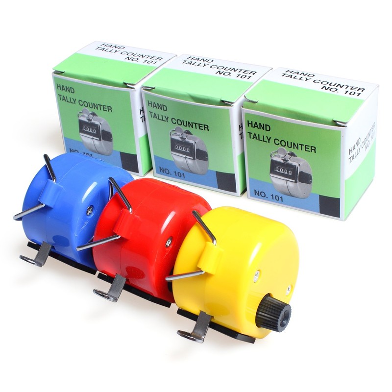 ewinever 3 Abs Hand Held Tally Counter 4 Digit Clicker