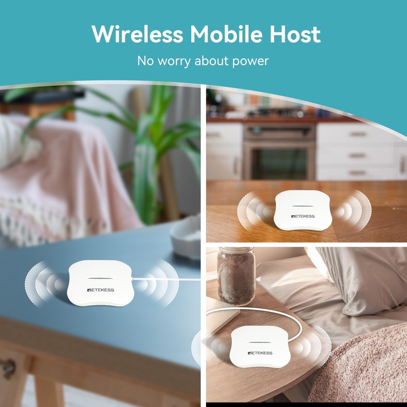 Retekess TH011 WiFi Rechargeable Caregiver Pager,Life Alert System for Seniors,Low
