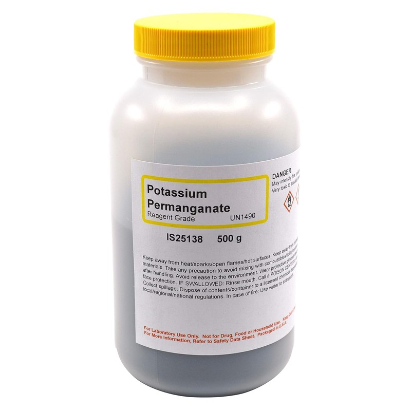 Potassium Permanganate Powder, 500g - Reagent-Grade - The Curated Chemical
