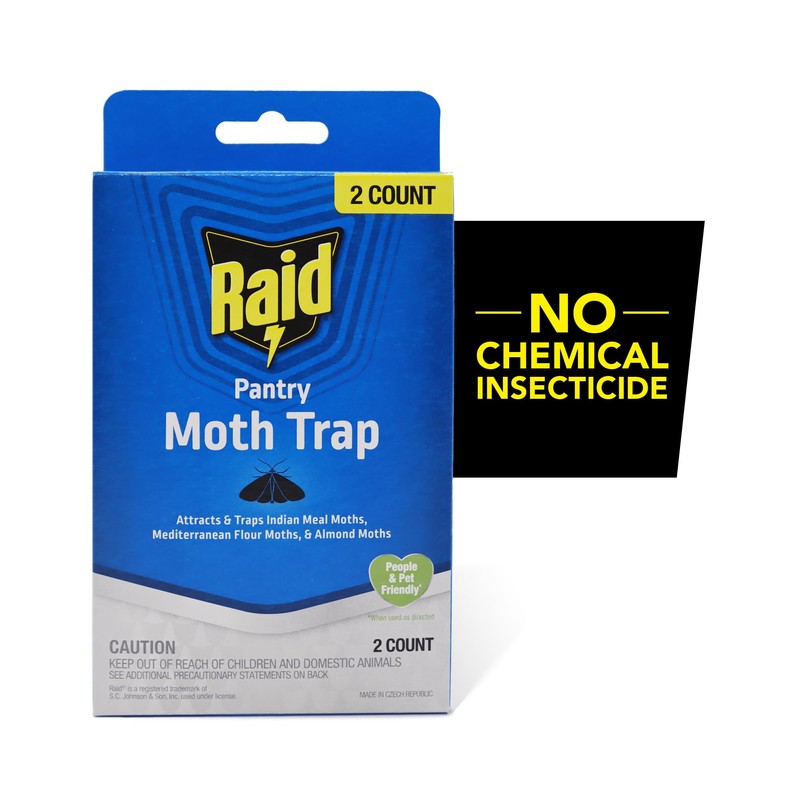 Raid Pantry Moth Traps for Food Storage Areas, 2 Pack,