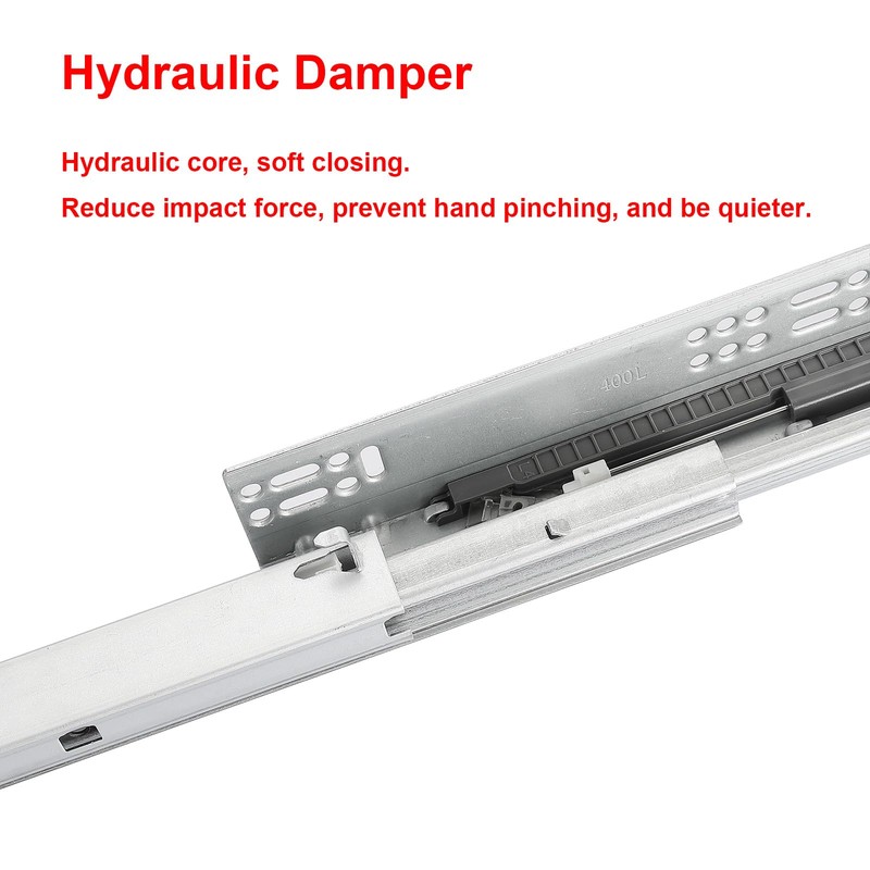 6 Pair of 14 Inch Undermount Soft Close Drawer Slides