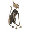 Metal Cat Figurine Innvoative Fun Hand Crafted Spring Cat Sculpture