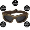 Wokyo Airsoft Mesh Goggles Tactical Safety Goggles Glasses (brown)