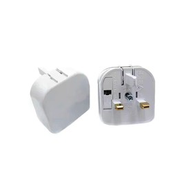 5 AMP Black EU 2 Pin to UK 3pin Convertor Plug for Outdoors Travel