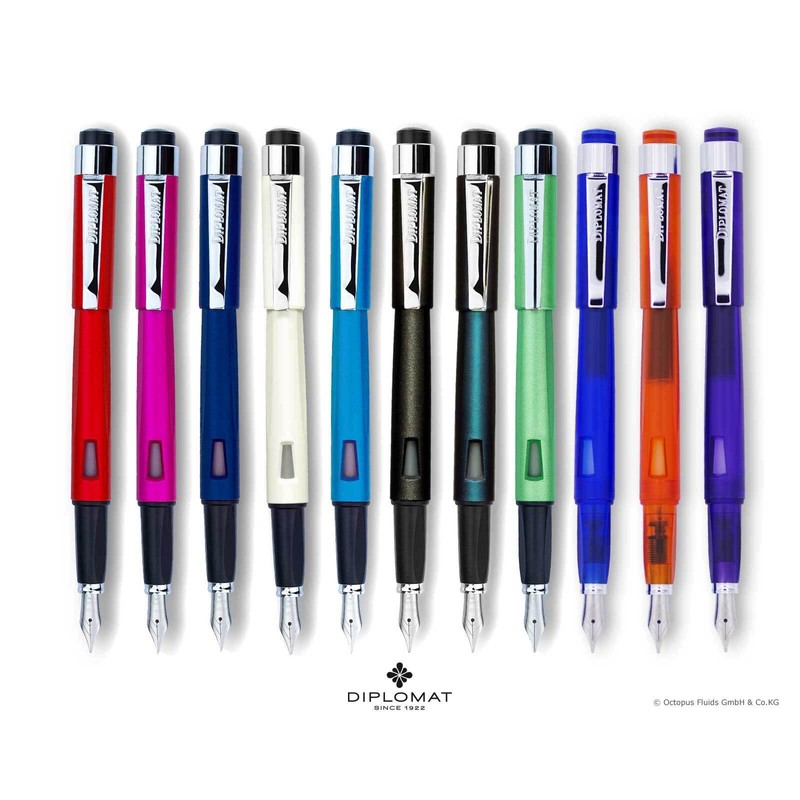 DIPLOMAT Magnum Fountain Pen Transparent Orange Fountain Pen with Stainless
