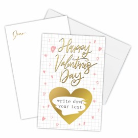 Valentine‘S Day Surprise Reveal Cards - 5 Scratch Off Greeting Cards With Envelopes - Double-Sided Fill In Style DIY Surprise Reveal Greeting Cards For Valentine's Day, Party Favor & Supplies - A03