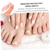 SAFIGLE 2PCS Bendable Fake Nail Practice Hand and Foot Models