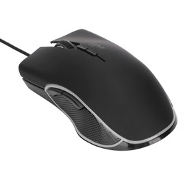 Gaming-Maus, Tragbare Ergonomische Kabelgebundene Maus mit USB-Kabel, 4 Farben Hintergrundbeleuchtung Geräuschlose Computermaus für Laptop Desktop PC Notebook, Plug and Play(Schwarz)