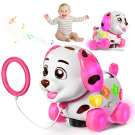 Grasili Musical Bilingual Puppy Toys for 1 Year Old Girl Gifts, First 1st Birthday Girl Gifts for 1 Year Old Toy, Learning Educational Baby Toy 6-12-18 Months