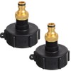 2 Pack IBC Tank Adapter, Pipe Tap Cap Joint S60X6