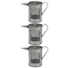 3 Galvanised Watering Cans - Set of 3 - Decorative
