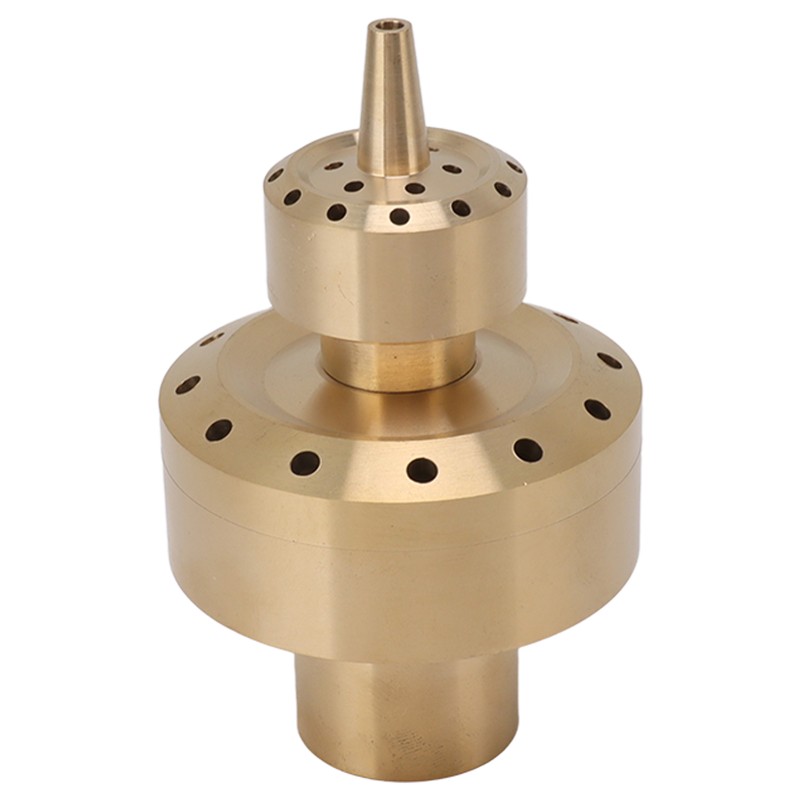 Copper Double Column Fountain Nozzle Music Fountain Landscape Scenery Nozzle