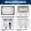 Outdoor Socket Waterproof IP66 - Socket Surface-Mounted 2-Way with Switch