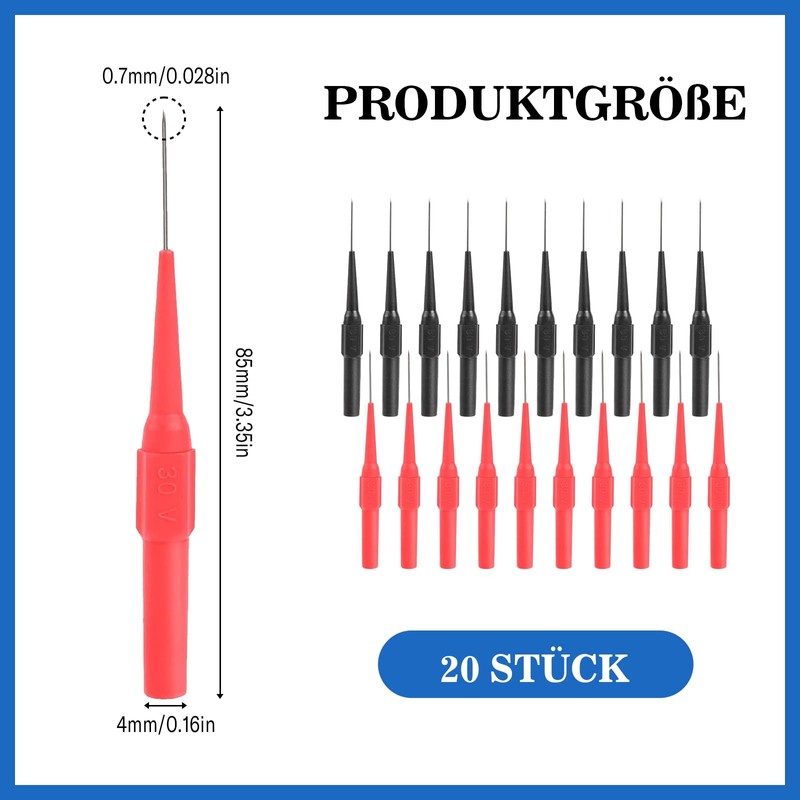 Test Probe Multimeter, Measuring Tips for Multimeter 0.7 mm Test